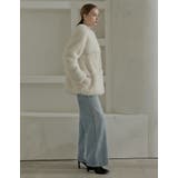 パッチワークボアファーノーカラーミドルコート | Re:EDIT | 詳細画像11