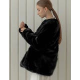 パッチワークボアファーノーカラーミドルコート | Re:EDIT | 詳細画像7