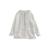 パッチワークボアファーノーカラーミドルコート | Re:EDIT | 詳細画像22