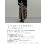 起毛チェック柄アシンメトリースカート | Re:EDIT | 詳細画像5 