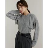 [2点セット]ラクーンライクニットショートボレロ×タンクトップ | Re:EDIT | 詳細画像4 