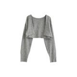 [2点セット]ラクーンライクニットショートボレロ×タンクトップ | Re:EDIT | 詳細画像25 