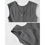 [公式サイト先行販売][洗濯機で洗える]圧縮ウールライクフロントジップペプラムベ… | Re:EDIT | 詳細画像23 