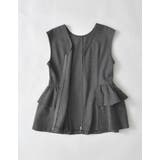 [公式サイト先行販売][洗濯機で洗える]圧縮ウールライクフロントジップペプラムベ… | Re:EDIT | 詳細画像25 