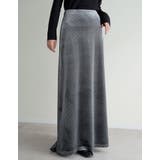 ドット(941) | [低身長/高身長サイズ有]無地orドットベロアナロースカート | Re:EDIT