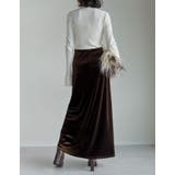 [低身長/高身長サイズ有]無地orドットベロアナロースカート | Re:EDIT | 詳細画像13 