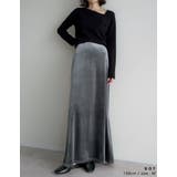 [低身長/高身長サイズ有]無地orドットベロアナロースカート | Re:EDIT | 詳細画像15 