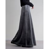 [低身長/高身長サイズ有]無地orドットベロアナロースカート | Re:EDIT | 詳細画像16 