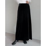 [低身長/高身長サイズ有]無地orドットベロアナロースカート | Re:EDIT | 詳細画像3 