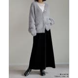 [低身長/高身長サイズ有]無地orドットベロアナロースカート | Re:EDIT | 詳細画像7 