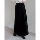 [低身長/高身長サイズ有]無地orドットベロアナロースカート | Re:EDIT | 詳細画像8 