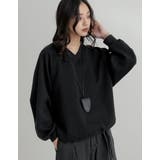 ブラック(501) | 裏起毛Vネックプルオーバー | Re:EDIT