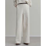 アイボリー(604) | [低身長/高身長サイズ有]裏起毛ベルトループ付きルーズパンツ | Re:EDIT