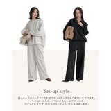 [低身長/高身長サイズ有]裏起毛ベルトループ付きルーズパンツ | Re:EDIT | 詳細画像9 