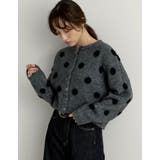 ポルカドットショートニットカーディガン | Re:EDIT | 詳細画像5