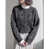 ポルカドットショートニットカーディガン | Re:EDIT | 詳細画像9