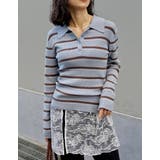 マルチボーダーポロニットトップス | Re:EDIT | 詳細画像22 