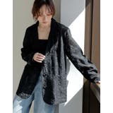 ブラック(501) | 刺繍シアーテーラードジャケット | Re:EDIT