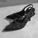 タックデザインミュールパンプス | Re:EDIT | 詳細画像1