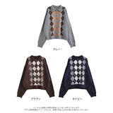 アーガイル柄ハーフジップニットトップス | Re:EDIT | 詳細画像18