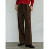 ランダムコーデュロイベルト付きワイドストレートパンツ | Re:EDIT | 詳細画像2 