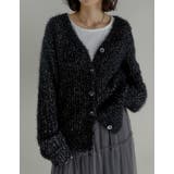 シャイニーミックスニットカーディガン | Re:EDIT | 詳細画像4