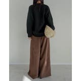 微起毛ツイルタックプリーツワイドパンツ | Re:EDIT | 詳細画像15 