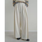 微起毛ツイルタックプリーツワイドパンツ | Re:EDIT | 詳細画像4 