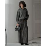 微起毛ツイルタックプリーツワイドパンツ | Re:EDIT | 詳細画像8 