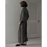 微起毛ツイルタックプリーツワイドパンツ | Re:EDIT | 詳細画像9 