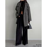 微起毛ツイルタックプリーツワイドパンツ | Re:EDIT | 詳細画像10 