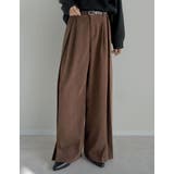 微起毛ツイルタックプリーツワイドパンツ | Re:EDIT | 詳細画像24 