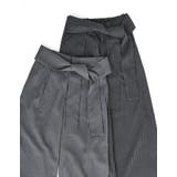 ストライプウエストラップデザインワイドパンツ | Re:EDIT | 詳細画像2 