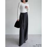 ストライプウエストラップデザインワイドパンツ | Re:EDIT | 詳細画像9 