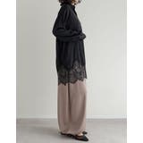 [2026S S COLLECTION]裾ランダムレースポプリンチュニックシャツ | Re:EDIT | 詳細画像11 