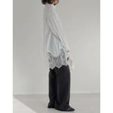 [2026S S COLLECTION]裾ランダムレースポプリンチュニックシャツ | Re:EDIT | 詳細画像16 