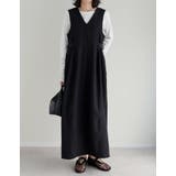 ブラック(501) | ポーラコクーンジャンパースカート | Re:EDIT