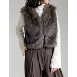 ジップ付きフェイクファーベスト | Re:EDIT | 詳細画像17