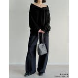 モヘアタッチ肩掛けレイヤード風ワンショルダーニットトップス | Re:EDIT | 詳細画像8