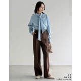 ピーチスキンタイ付きハイネックブラウス | Re:EDIT | 詳細画像13 