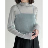 ミント(609) | ラメチュールボトルネックシアートップス | Re:EDIT