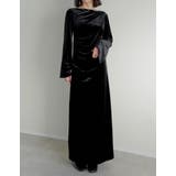 [低身長サイズ有]ベロアドレープマキシワンピース | Re:EDIT | 詳細画像21 