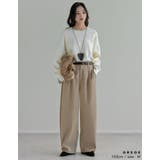 [低身長/高身長サイズ有]ツイルツータックバレルレッグカーブパンツ | Re:EDIT | 詳細画像15 