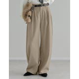 [低身長/高身長サイズ有]ツイルツータックバレルレッグカーブパンツ | Re:EDIT | 詳細画像9 