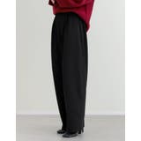 [低身長/高身長サイズ有]ツイルツータックバレルレッグカーブパンツ | Re:EDIT | 詳細画像22 