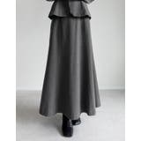 [低身長サイズ有]ウールライクパネル切り替えフレアスカート | Re:EDIT | 詳細画像4 