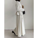 スカーフ付きウールライクノーカラージャケット | Re:EDIT | 詳細画像12