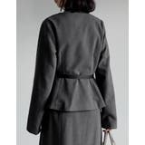 スカーフ付きウールライクノーカラージャケット | Re:EDIT | 詳細画像17