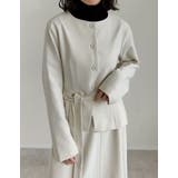 スカーフ付きウールライクノーカラージャケット | Re:EDIT | 詳細画像3