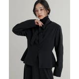 スカーフ付きウールライクノーカラージャケット | Re:EDIT | 詳細画像9